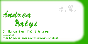 andrea malyi business card