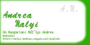 andrea malyi business card